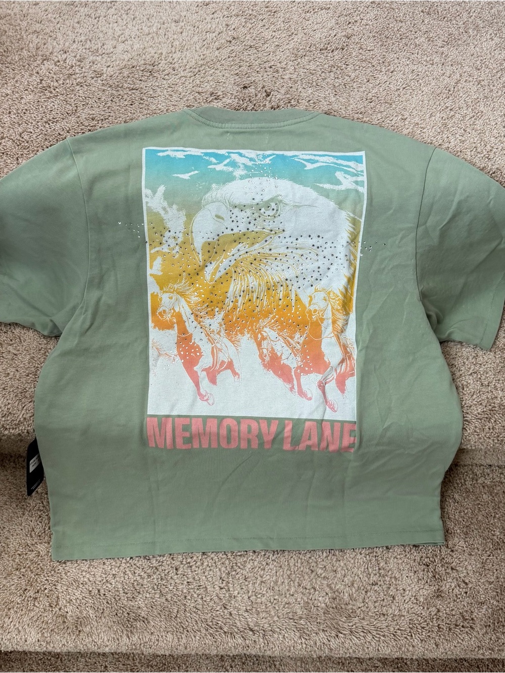 Short Sleeve Graphic Tee - Sage Green